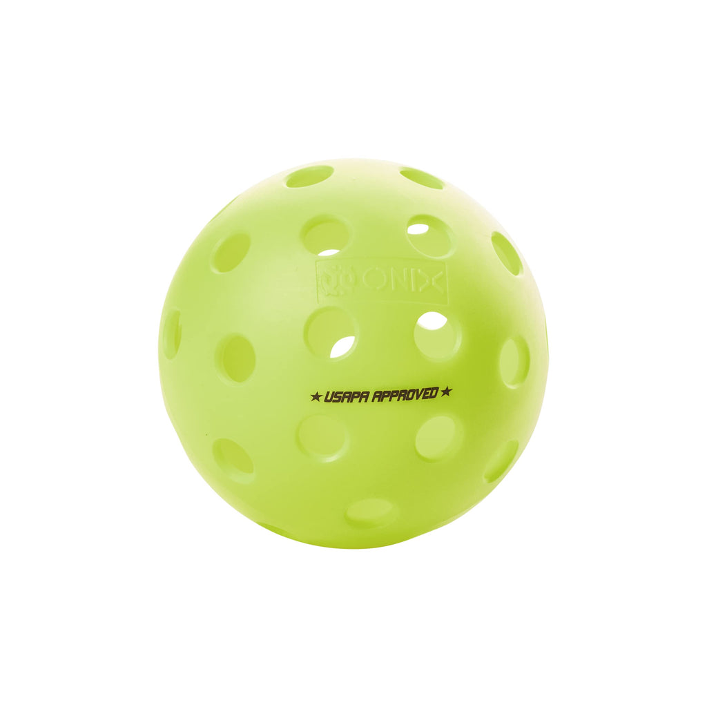 Onix Fuse G2 Outdoor Pickleball - Official Ball of PPA and APP Tours Neon Green - 6 Pack - BeesActive Australia