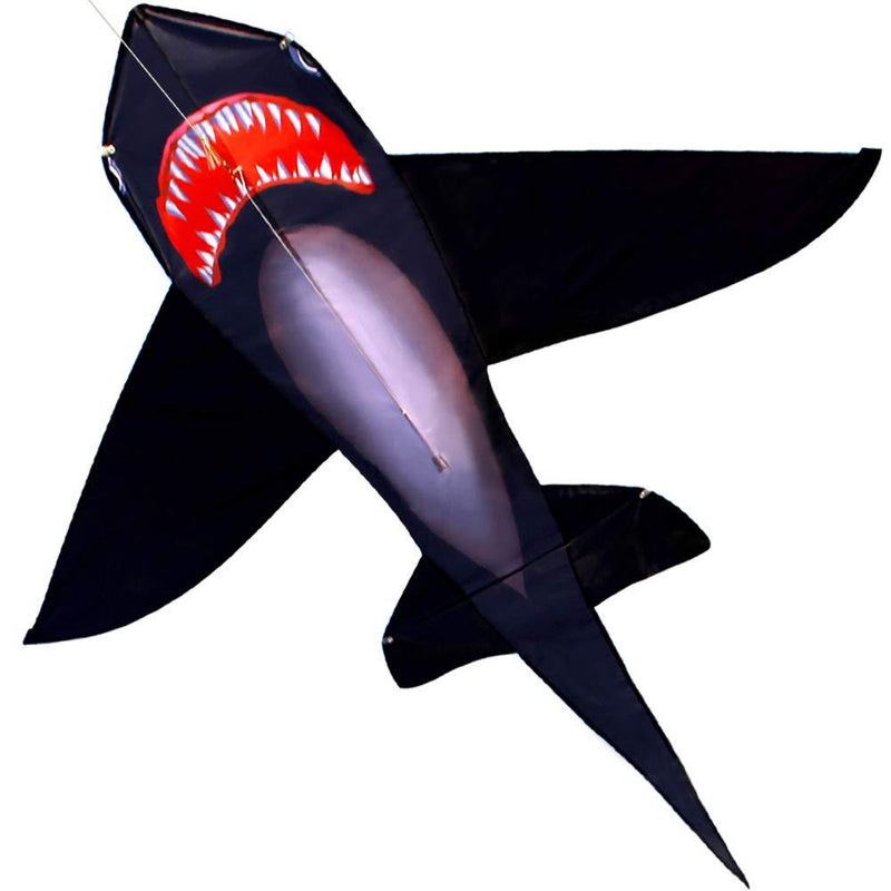 [AUSTRALIA] - HENGDA KITE for Kids Lifelike Black Shark Kite Single Line Kite Flying for Children Kids Outdoor Toys Beach Park Playing 