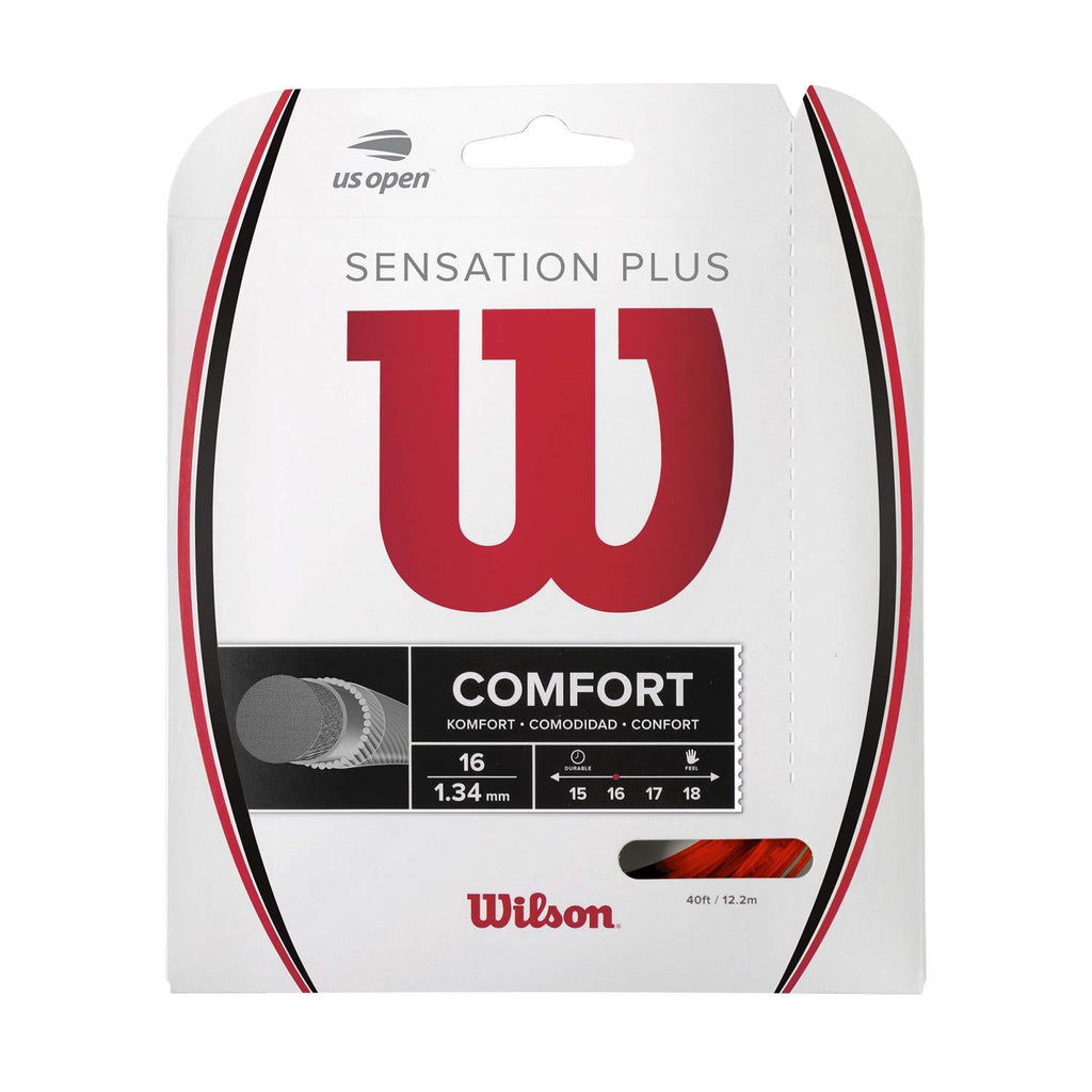 [AUSTRALIA] - Wilson Sensation Plus Tennis String Set 16 gauge Red 