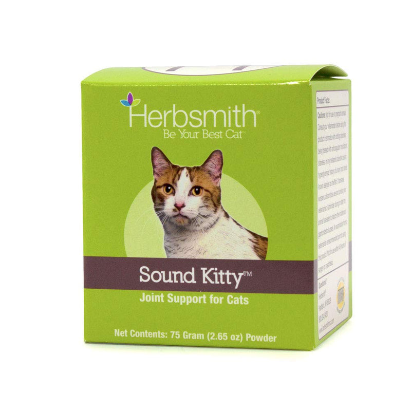 Herbsmith Sound Kitty – 5-in-1 Joint Care for Cats with Chondroitin, Glucosamine & MSM- Natural Joint Pain Relief for Cats – 75g - BeesActive Australia