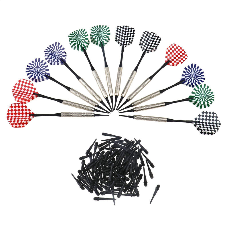 [AUSTRALIA] - Soft Plastic Tip Darts Dart Flights Sets With 100Pcs Extra Soft Dart Tips Compatible with Electronic Dartboard 