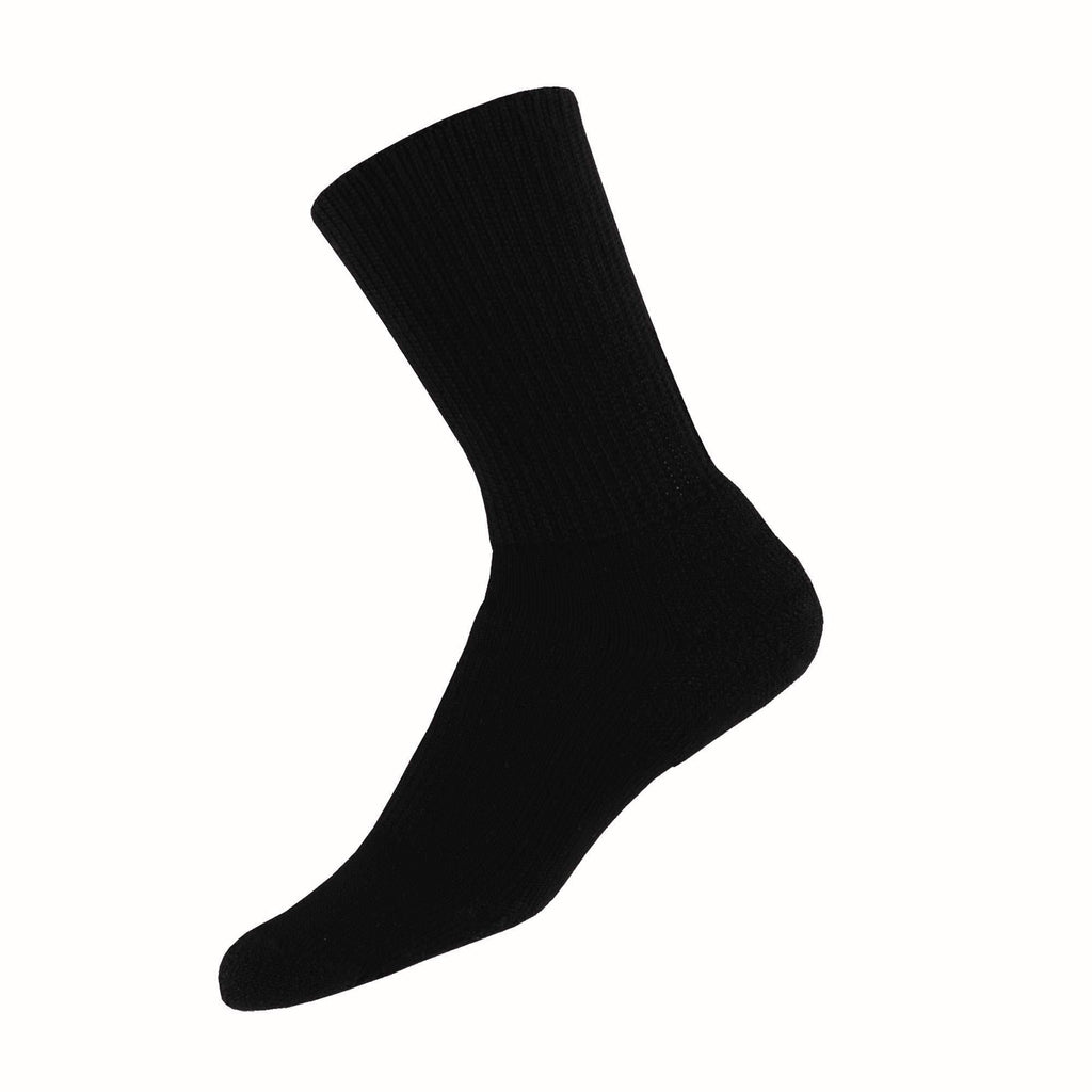 [AUSTRALIA] - thorlos Xj Max Cushion Running Crew Socks Large Black 