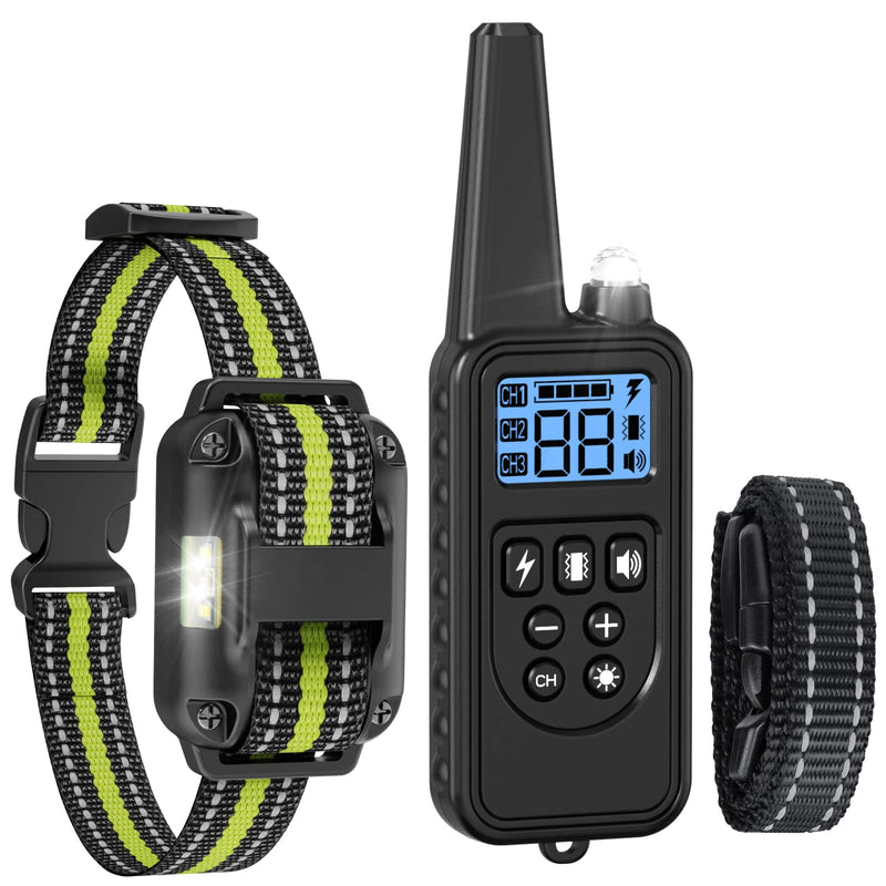 FunniPets Dog Training Collar, 2600ft Range Dog Shock Collar with Remote Waterproof Electronic Dog Collar with LED Light for Small Medium and Large Dogs (Only 1 Receiver Included) - BeesActive Australia
