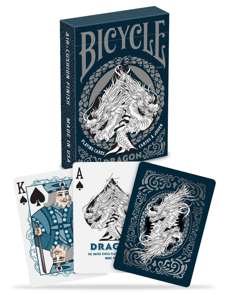 Bicycle Dragon Playing Cards,Blue Bicycle Dragon - BeesActive Australia