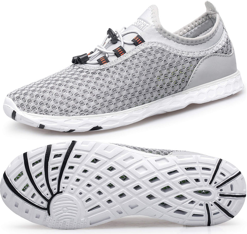 DOUSSPRT Women's Water Shoes Quick Drying Sports Aqua Shoes 8 Grey 2 - BeesActive Australia