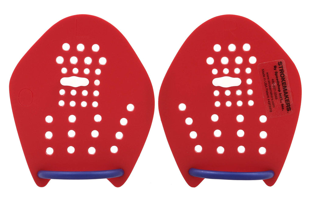Strokemakers by Speedshop Int'l Swimming Hand Paddles for Swim Training - The Original Stroke Technique Paddle Size 0 RED - BeesActive Australia