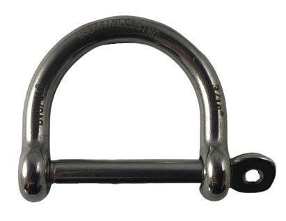 [AUSTRALIA] - Stainless Steel 316 Wide D Shackle 3/16" (5mm) Marine Grade 