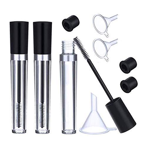 DNHCLL 3PCS 8 mL Empty Mascara Tubes With Eyelash Wand, Rubber Inserts and Funnels for Castor Oil, Ideal Kit for DIY Cosmetics - BeesActive Australia