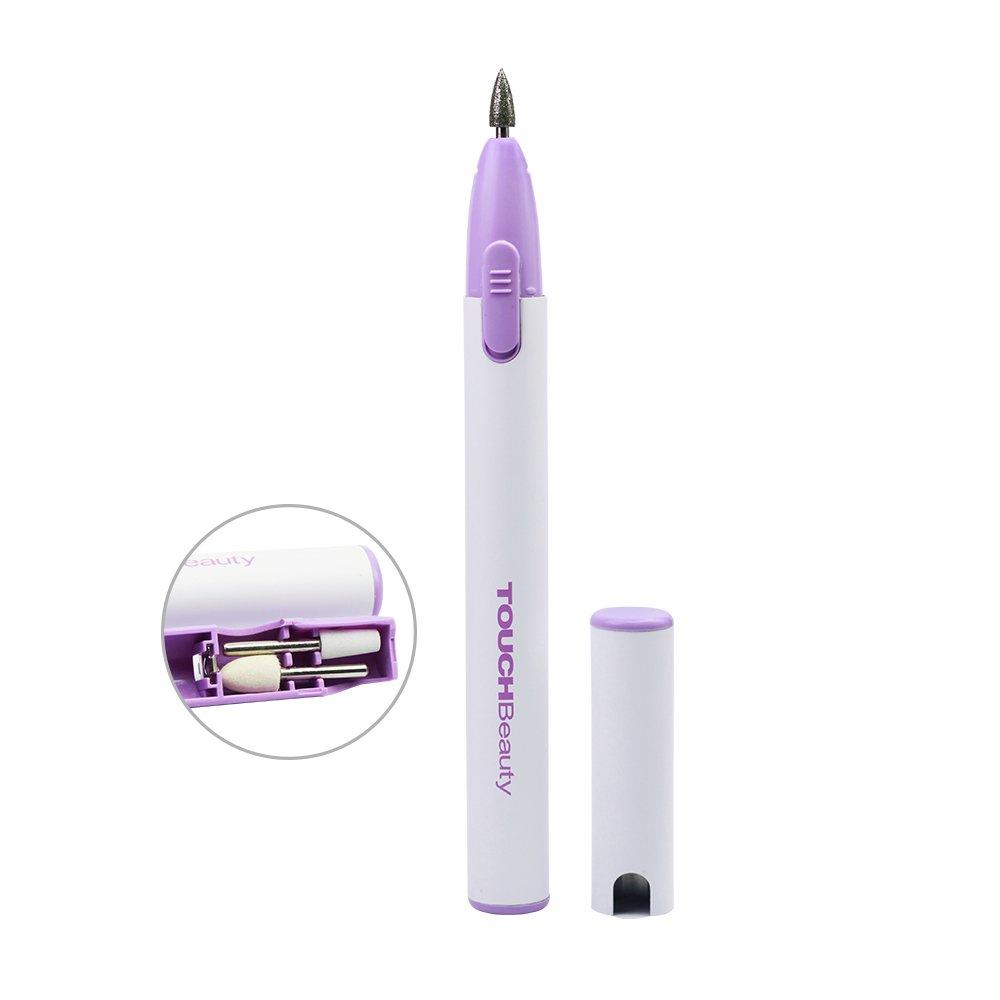 TOUCHBeauty Micro Nail File Buffer Drill Polisher Pen with 3 Attachments Purple 0676 - BeesActive Australia