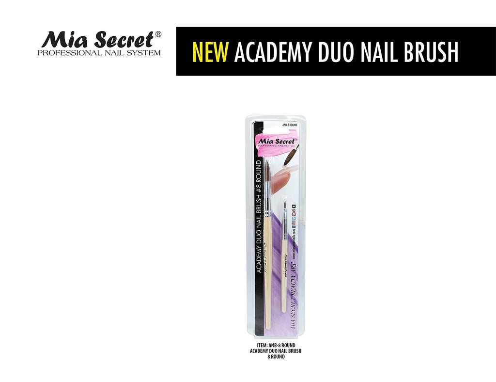 Mia Secret Nail Brush Academy Duo for Beginners Students Pick Yours ! (8 ROUND) 8 ROUND - BeesActive Australia