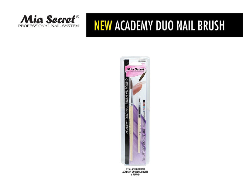 Mia Secret Nail Brush Academy Duo for Beginners Students Pick Yours ! (8 ROUND) 8 ROUND - BeesActive Australia