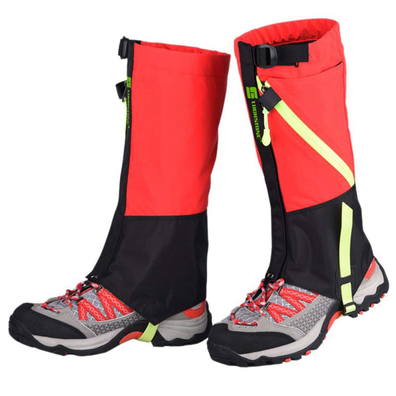 HomDSim Children Leg Gaiters Outdoor Waterproof Snow Gaiter for Kids Hiking Climbing Hunting Leg Cover Shoes Gaiters Red - BeesActive Australia
