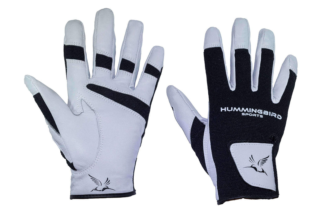 [AUSTRALIA] - Hummingbird Sports Girls Genuine Leather Lacrosse and Field Hockey Gloves Medium Gray 