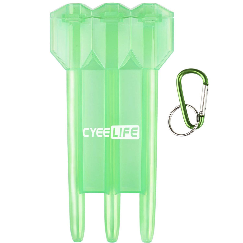 [AUSTRALIA] - CyeeLife-Dart Carrying case Transparent Plastic-12 Colours Optional-Suitable for Most Darts Green transparent 