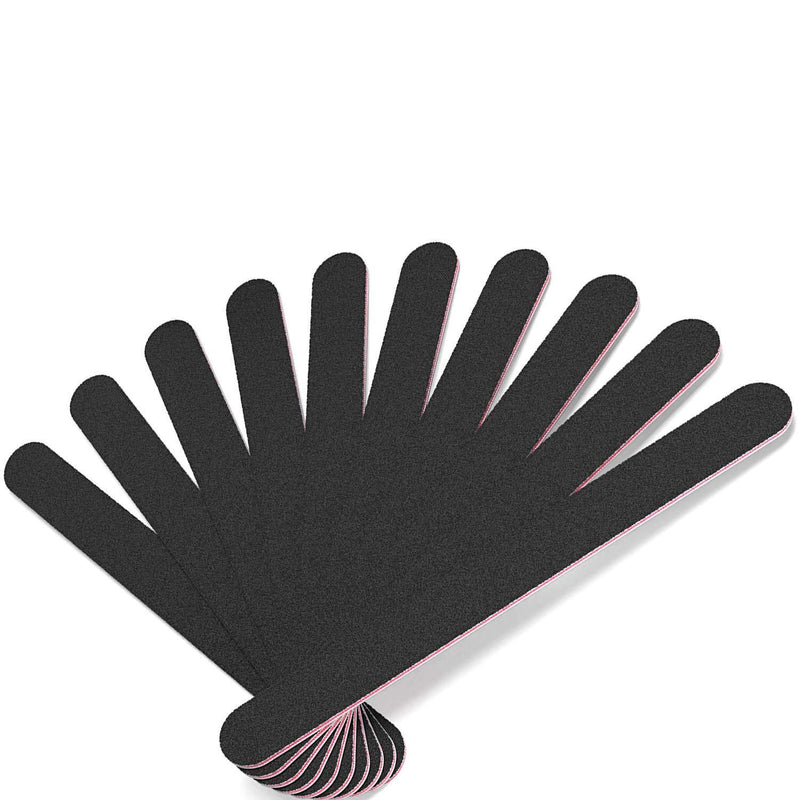Nail File 10 PCS Professional Double Sided 100/180 Grit Nail Files Emery Board Black Manicure Pedicure Tool and Nail Buffering Files - BeesActive Australia