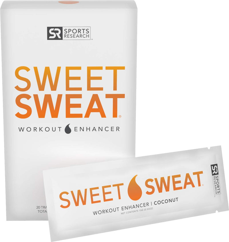 Sweet Sweat Coconut 'Workout Enhancer' Gel Packets - Maximize Your Exercise & Sweat Faster - Coconut (20 Packets) - BeesActive Australia