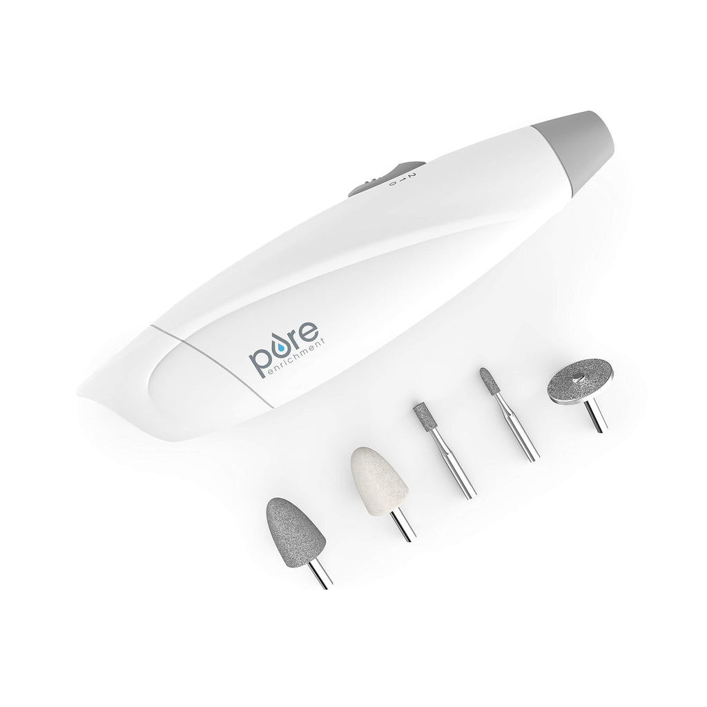 Pure Enrichment PureNails Express Cordless Manicure and Pedicure System - Portable, Battery-Powered Nail File with 5 Interchangeable Attachments, 2 Speeds and Storage Bag - Ideal for Travel & Home Cordless 7-Piece - BeesActive Australia