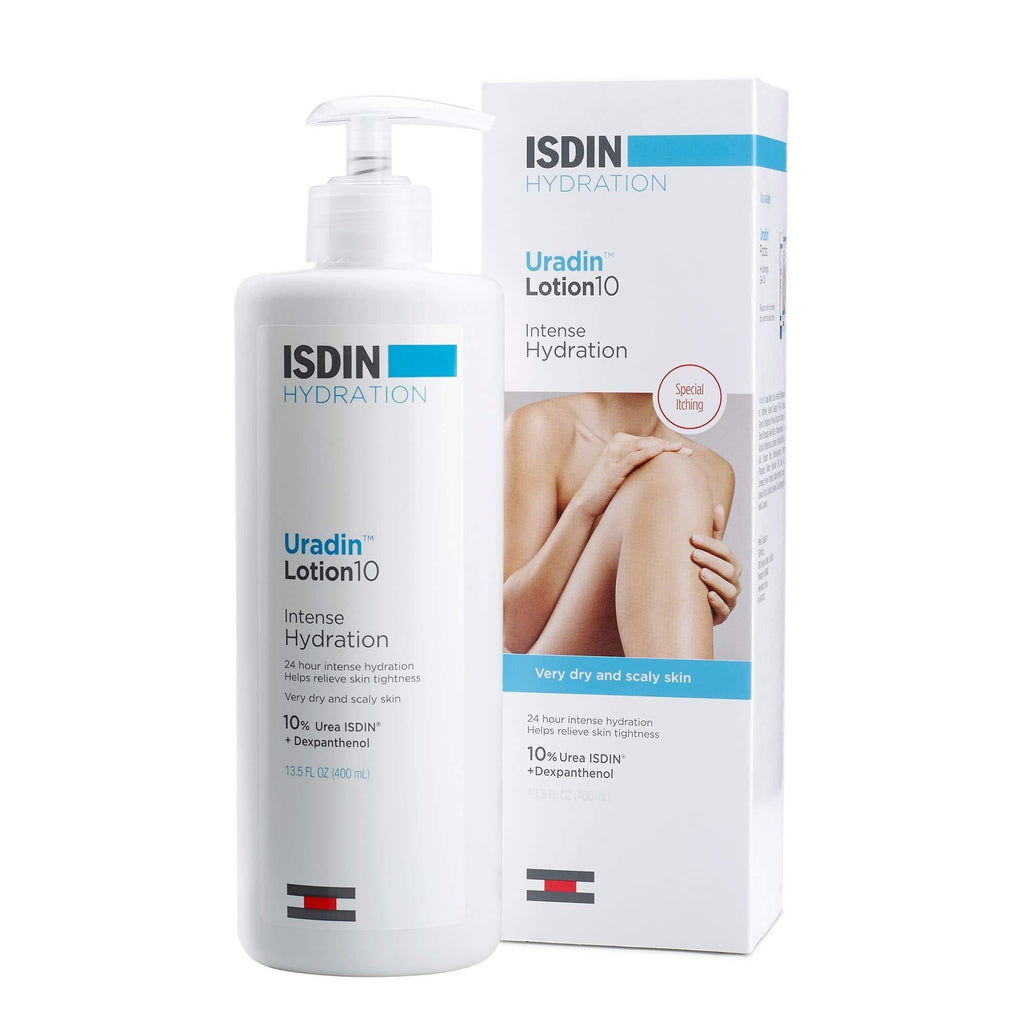 ISDIN Body Lotion Uradin 10, 24 Hour Intense Hydration, Fast Absorbing, 13.5 Fl Oz - BeesActive Australia