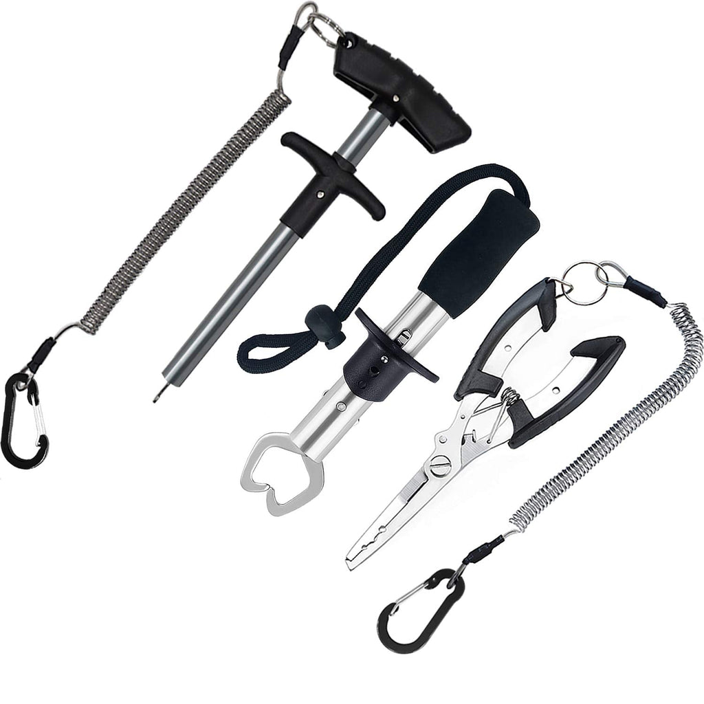 Lix&Rix Portable Fishing Pliers Stainless Steel Fish Lip Grippers with Sheath and Lanyards Fishing Pliers&Grippers&Hook Remover - BeesActive Australia
