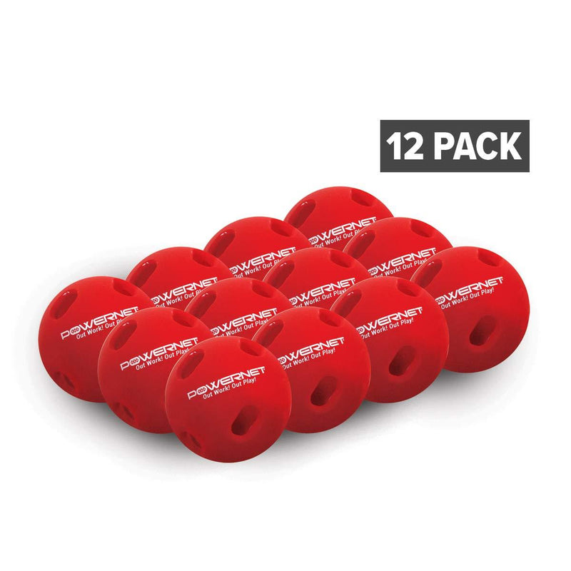 [AUSTRALIA] - PowerNet Crushers Limited Flight Training Baseballs 12 PK | Batting Practice Ball for Pre-Game Warm Ups and Hitting Drills | Instant Batter Feedback Get Launch Angle and Hit Direction 