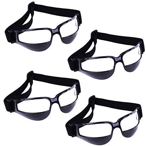 Olgaa Basketball Goggles Sport Dribble Specs Goggles Black Sports Goggles Dribbling Specs Basketball Training Aid for Teenagers Kids Gifts (4 Pieces) - BeesActive Australia