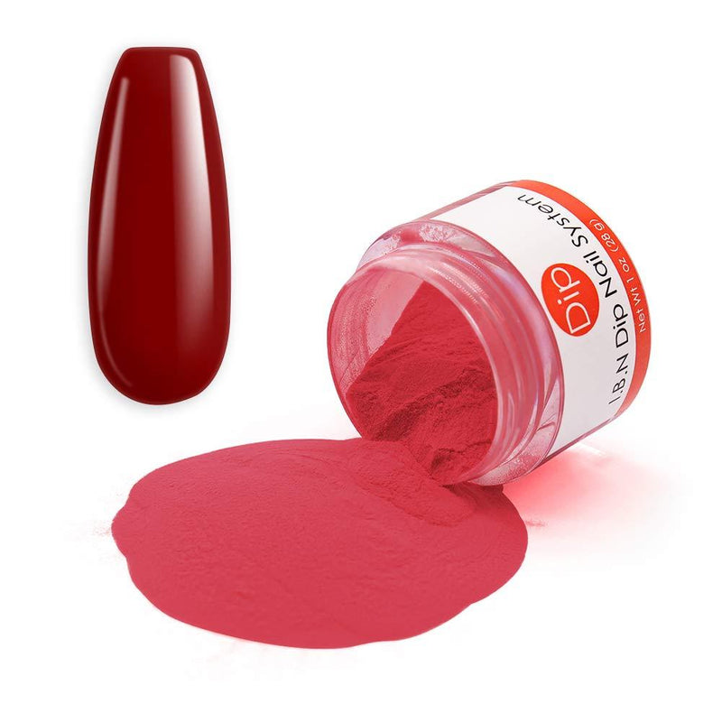 Red Dip Powder 1 Ounce /28g (Added Vitamin) I.B.N Dipping Acrylic Powder Nail Art Manicure, Light Weight and Firm, No Need UV LED Lamp Cured (DIP 029) DIP 029 - BeesActive Australia