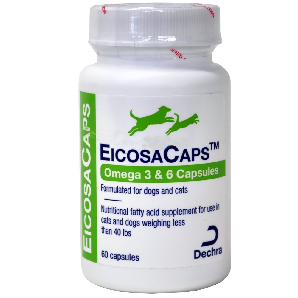 Dechra EicosaCaps Omega 3 & 6 Capsules for Cats and Dogs Under 40 lb 60 Count - BeesActive Australia
