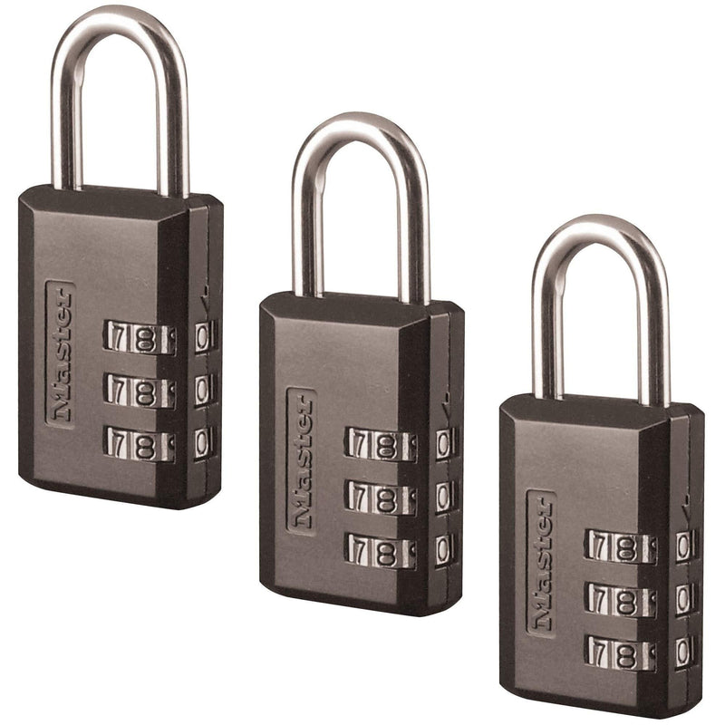 Master Lock 647D 646D Padlock, Black, 3 Pack - BeesActive Australia