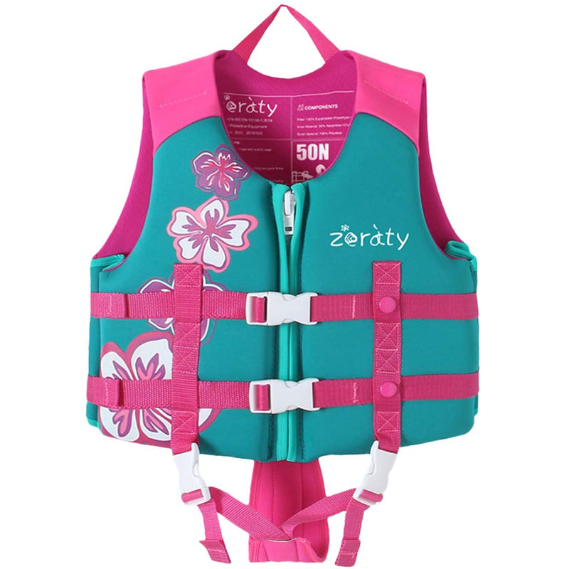 Zeraty Kids Swim Vest Life Jacket Flotation Swimming Aid for Toddlers with Adjustable Safety Strap Age 1-9 Years/22-50Lbs Pink M(Age Recommend 4-6 Years) - BeesActive Australia