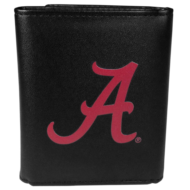 Siskiyou Leather Tri-fold Wallet, Large Logo Alabama Crimson Tide One Size Black - BeesActive Australia