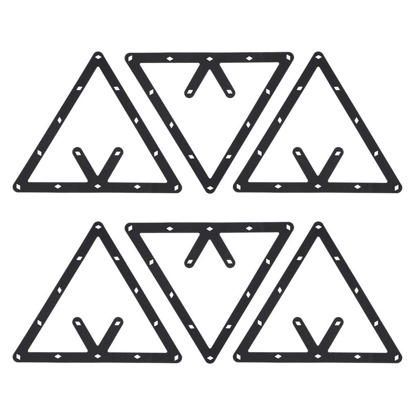 Dilwe Billiard Rack, 6Pcs/Set Triangle Rack Pool Table Ball Holder Positioning Rack Billiard Accessory - BeesActive Australia