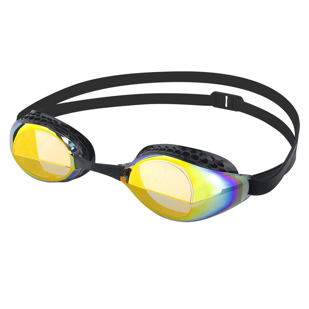 iedge VG-952 Swim Goggle, Split Mirror Lenses for Adults (95210) Orange - BeesActive Australia