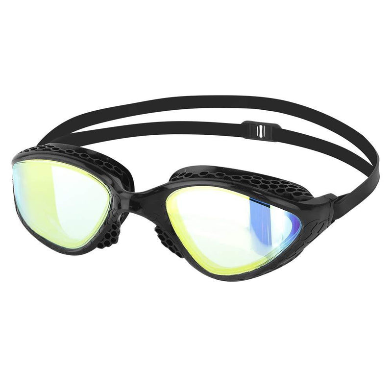 [AUSTRALIA] - iedge Performance & Fitness Swim Goggle - Hydrodynamic Design, Anti-Fog UV Protection for Adults Men Women VG-945 Blue/Gold 