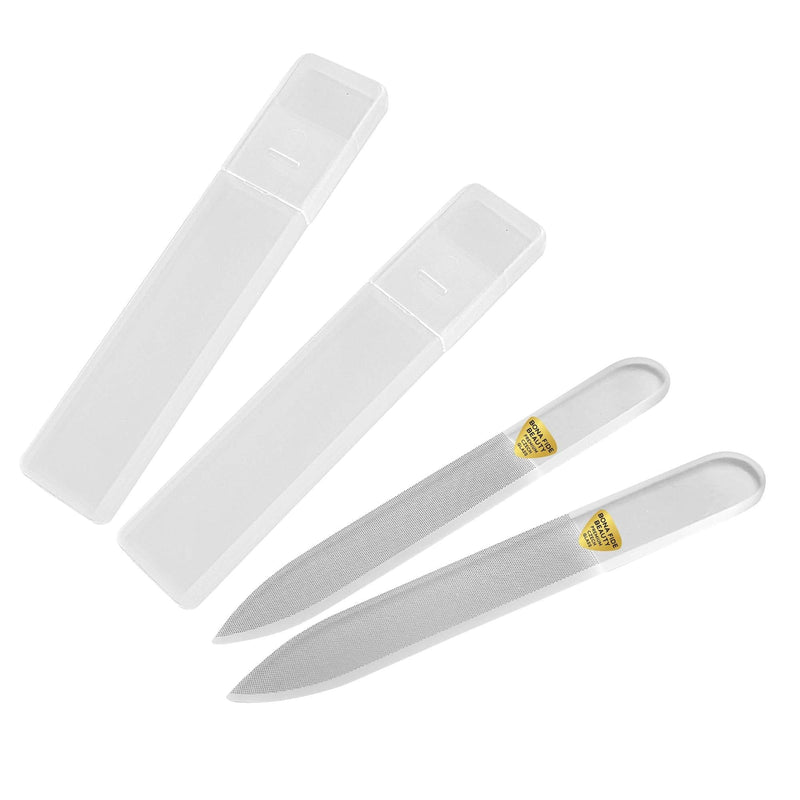 Glass Nail File and Buffer Set, File & Shine Nails with Unique 2-In-1 Nail Filer & Nail Polisher Nail Files, Expertly Shape & Polish Nail, Removes Nail Ridges - Bona Fide Beauty Premium Czech Glass - BeesActive Australia