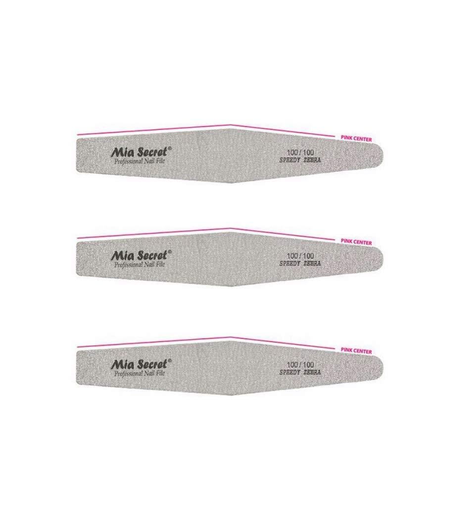 Mia Secret Diamond Nail File/Speedy Zebra 180/180-100/100 150/150 Sponge 100/180 220/280 - Pick yours (ZEBRA DIAMOND 100/100 PINK) ZEBRA DIAMOND 100/100 PINK - BeesActive Australia