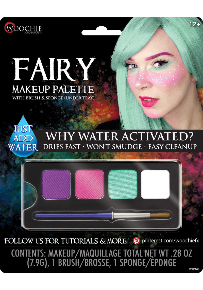 Woochie Water Activated 4-Color Make Up Palette - Professional Quality Halloween Costume Cosmetics - Fairy Multi-colored - BeesActive Australia
