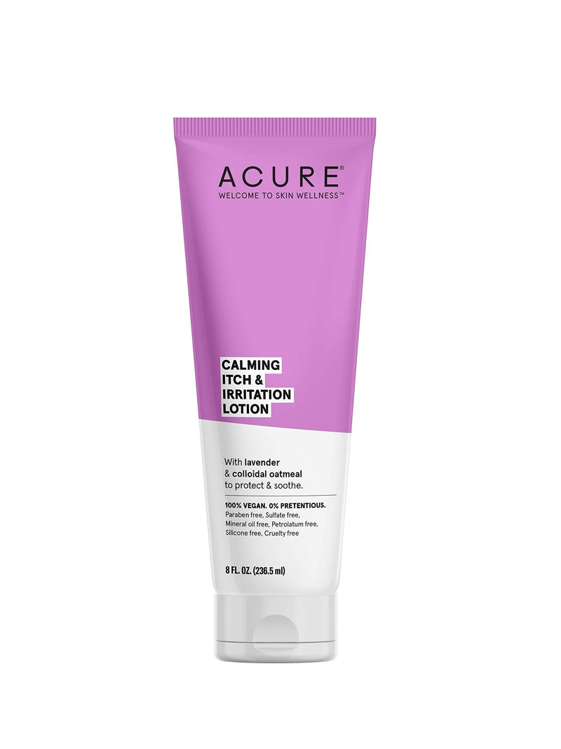 ACURE Calming Itch & Irritation Lotion | 100% Vegan | Lavender, Colloidal Oatmeal, Cocoa & Shea Butter - Protects, Soothes & Hydrates | 8 Fl Oz - BeesActive Australia