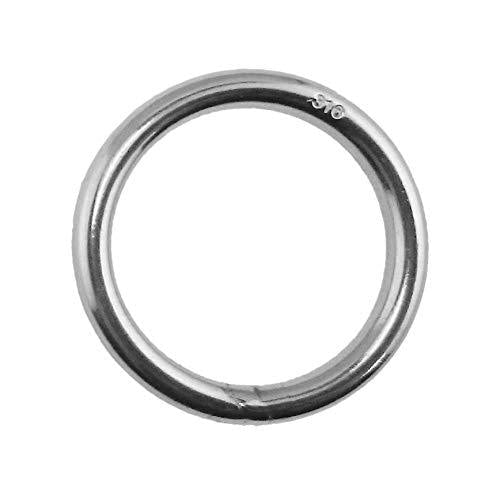 [AUSTRALIA] - Stainless Steel 316 Round Ring Welded 5/16" x 4" (8mm x 100mm) Marine Grade 