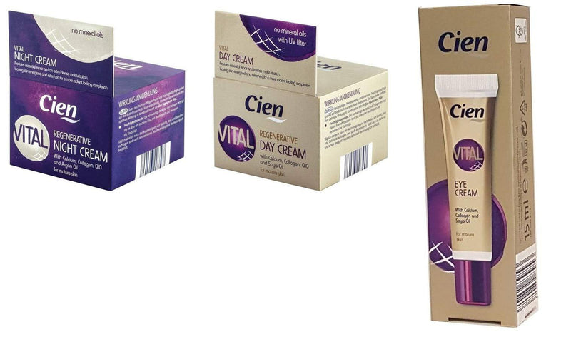 Set of 3 Cien Regenerative Cream - (50 ml Day Cream + 50 ml Night Cream + 15 mL Eye Cream) - BeesActive Australia