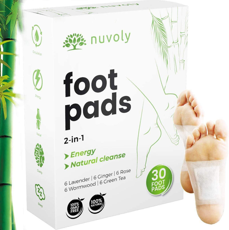 Foot Pads, 30 Pack, All Natural and Organic Formula, Upgraded 2 in 1 Patches (1 Pack (30 Foot Pads)) 30 Count (Pack of 1) - BeesActive Australia
