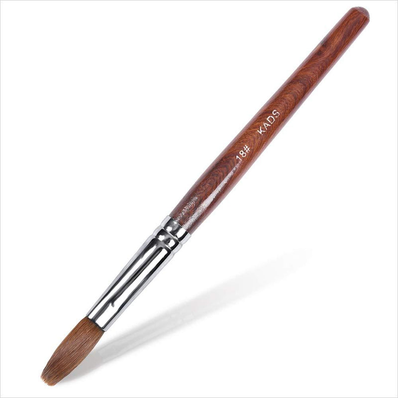 KADS Kolinsky Sable Acrylic Nail Art Brush Red Wood Pen Nail Brush for Nail Art Manicure Tool (18#) - BeesActive Australia