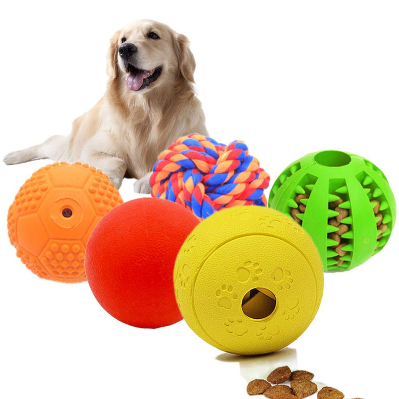 Volacopets 5 Different Functions Interactive Dog Toys, Dog Puzzle Toys, IQ Treat Ball for Medium Large Dog, Dog Squeaky Balls, Dog Ball, Food Treat Dispensing Toys, Puppy Toys Large Medium Dogs - BeesActive Australia