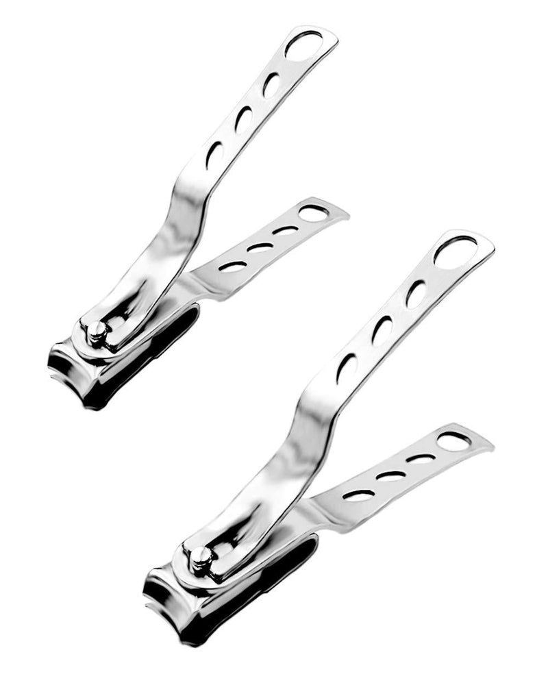 Large Stainless Steel Nail Clippers, JumpyFire Sharp Stainless Steel Fingernail Clippers, Rotating Toenail Clippers for Men Women (2 Pcs) - BeesActive Australia