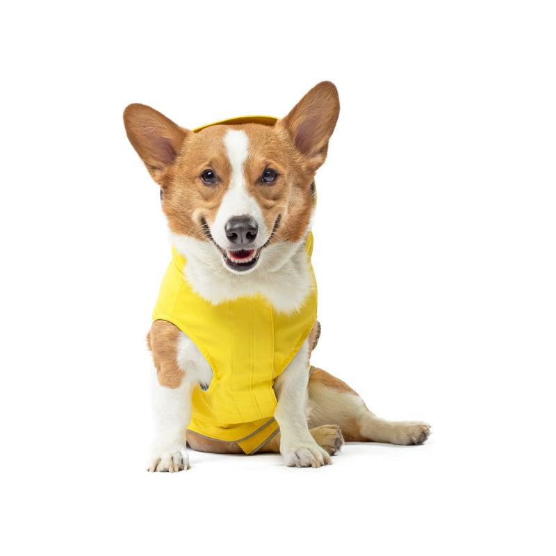 Canada Pooch Dog Rain Jacket Pet Raincoat Waterproof Material - Torrential Tracker 24 (23-25" back length) Yellow - BeesActive Australia