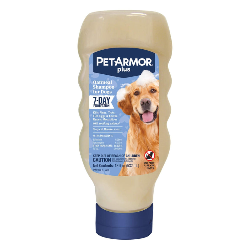 PetArmor Plus Oatmeal Flea & Tick Treatment Tropical Breeze Scent Shampoo for Dogs 1 Count (Pack of 1) - BeesActive Australia