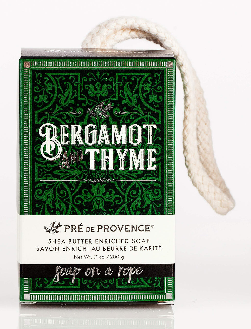 Pre De Provence Men's Fragrance Soap on a Rope Enriched with Natural & Repairing Shea Butter - Bergamot & Thyme (200g) - BeesActive Australia