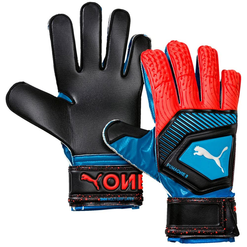 PUMA ONE Protect 3 11 Bleu Azur-Red Blast-Puma Black - BeesActive Australia