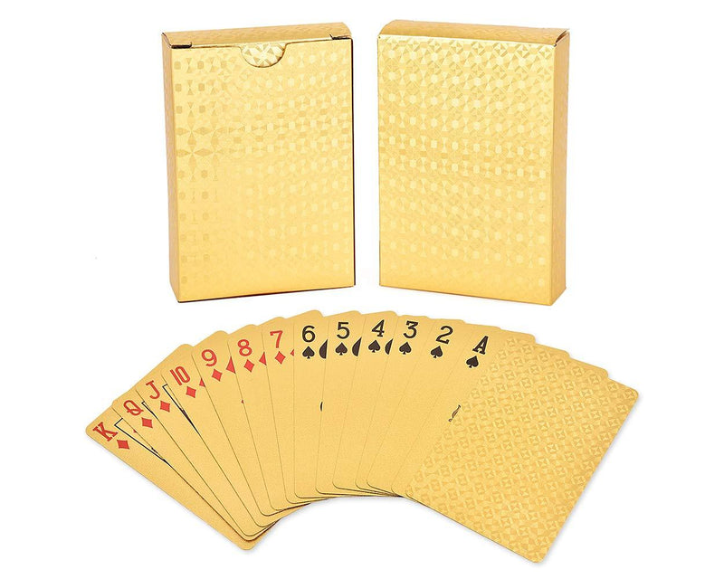 [AUSTRALIA] - DS. DISTINCTIVE STYLE 24K Gold Foil Poker Cards Luxury Golden Playing Cards for Table Games Magic Trick Cards Deck 