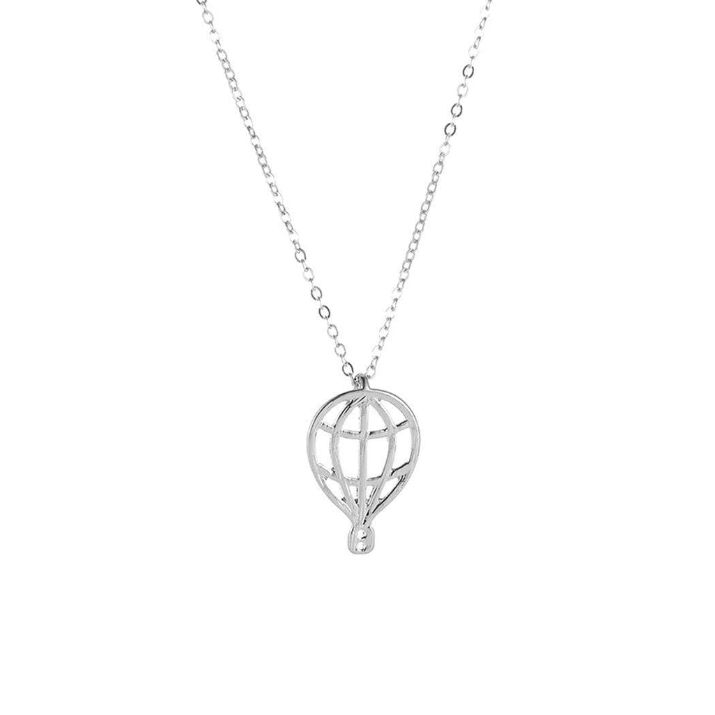 Jovono Fashion Balloon Pendant Necklaces Dainty Necklace Chain Jewelry for Women and Girls (Silver) Silver - BeesActive Australia