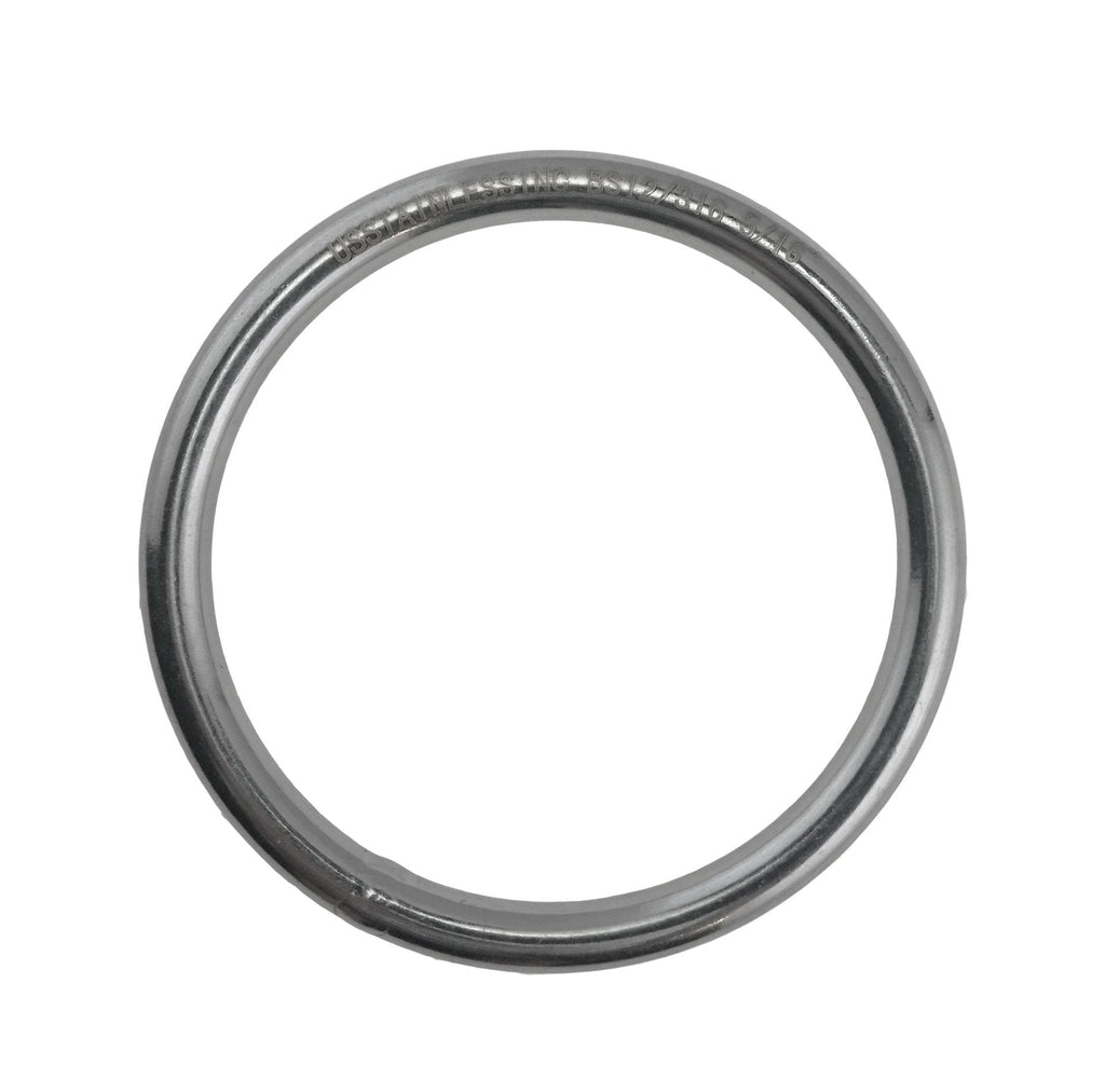 [AUSTRALIA] - Stainless Steel 316 Round Ring Welded 6mm x 90mm (1/4" x 3 1/2") Marine Grade 